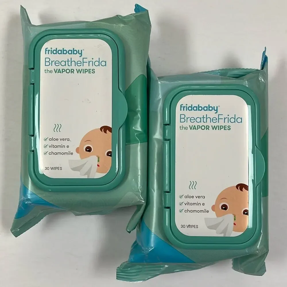 fridababy BreatheFrida Vapor Baby Wipes 30 Ct Ea Lot of 2 Chamomile Vitamin E
